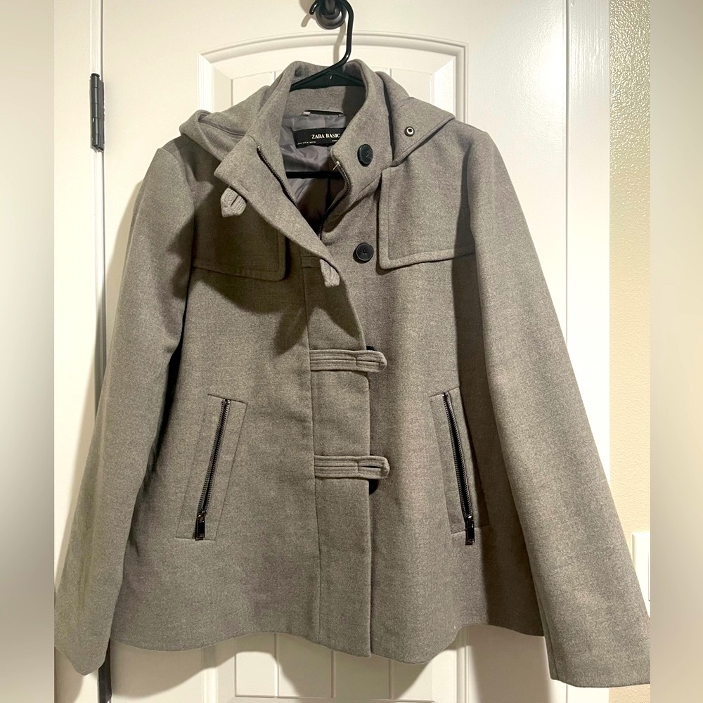 Zara Grey Peacoat